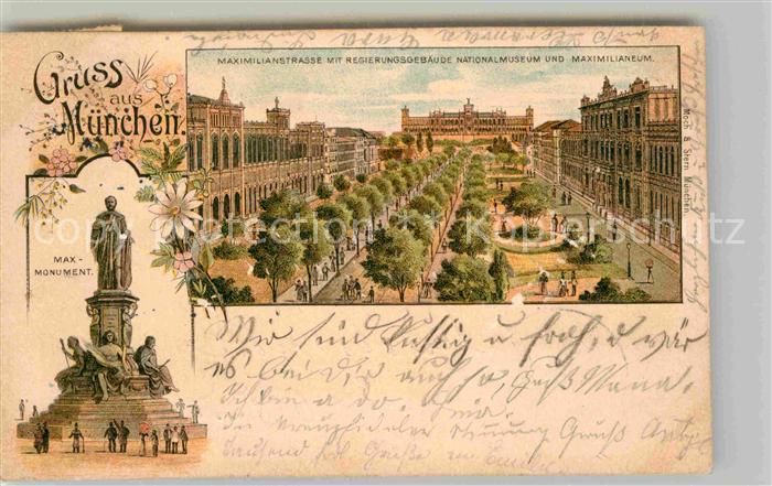 Muenchen Bayern Maximilaneum Maximilianstrasse Max Monument