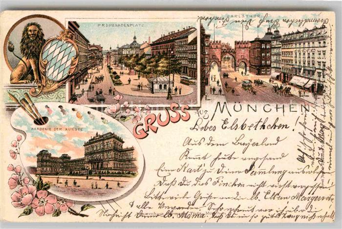 Muenchen Bayern Promenadenplatz Akademie der Kuenste