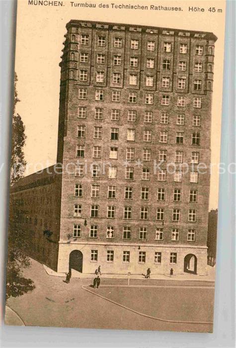 Muenchen Bayern Turmbau des Technischen Rathauses