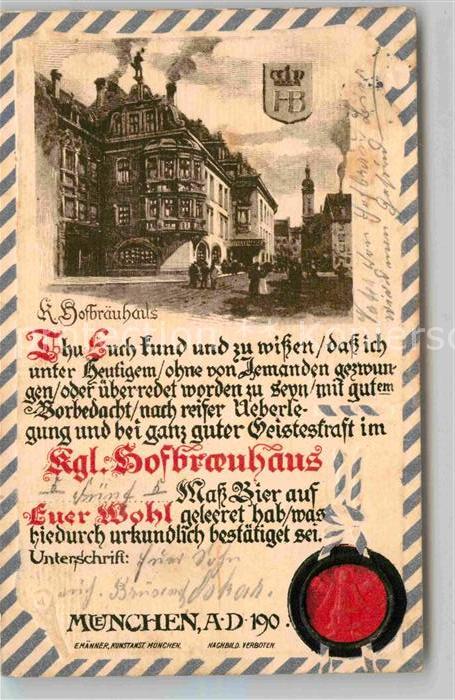 Muenchen Bayern Hofbraeuhaus