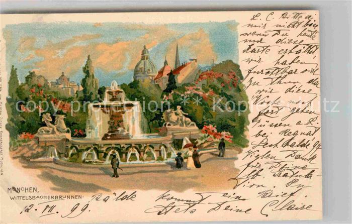Muenchen Bayern Wittelsbacherbrunnen