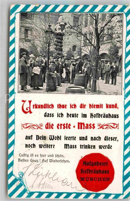 Muenchen Bayern Hofbraeuhaus