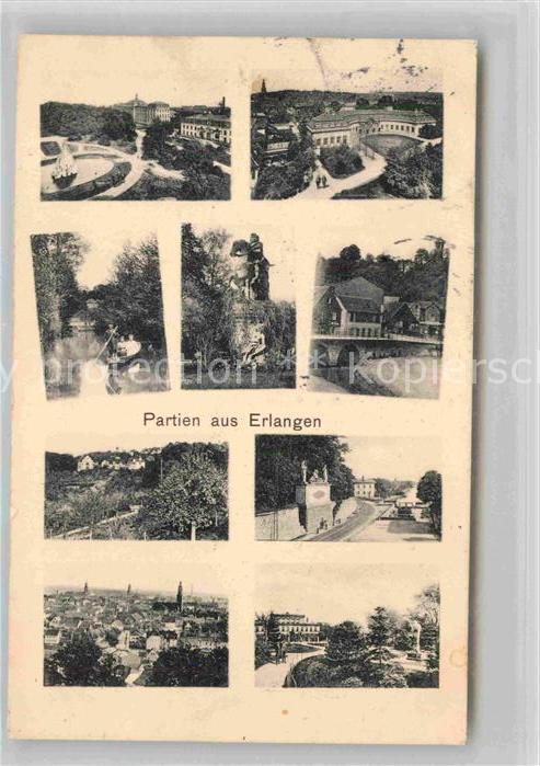 ERLANGEN Bayern Gesamtansicht Denkmal Schossgarten