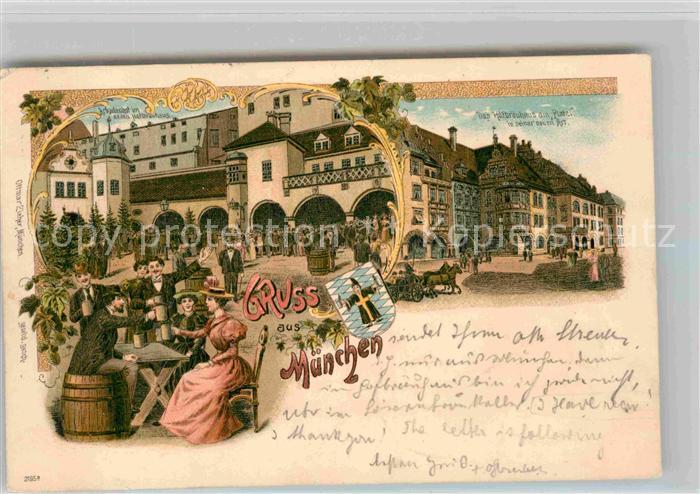 Muenchen Bayern Arkadenhof im neuen Hofbraeuhaus