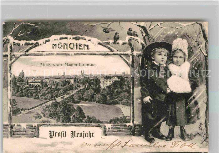 Muenchen Bayern Blick vom Maximilaneum