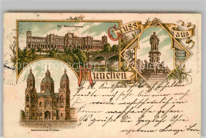 Muenchen Bayern Maximilaneum Kirche Sankt Lucas