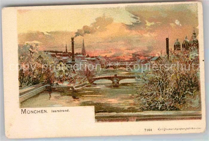 Muenchen Bayern Isarstrand