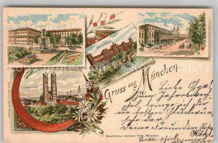 Muenchen Bayern Residenz Frauenkirche Universitaet