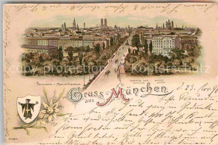 Muenchen Bayern Panorama Maximilaneum