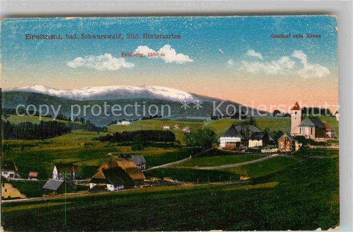 Breitnau Blick zum Feldberg Kirche