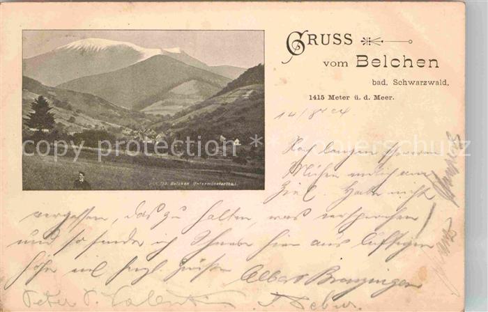 Belchen Baden mit Untermuenstertal