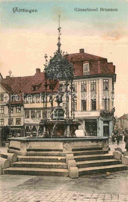 Goettingen Niedersachsen Gaenseliesel Brunnen