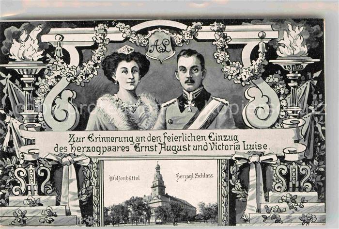 Wolfenbuettel Herzogpaar Ernst August und Victoria Luise Herzogliches Schloss