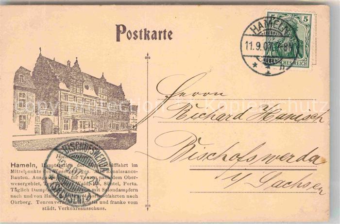 Hameln Weser Hauptstation der Weserschiffahrt