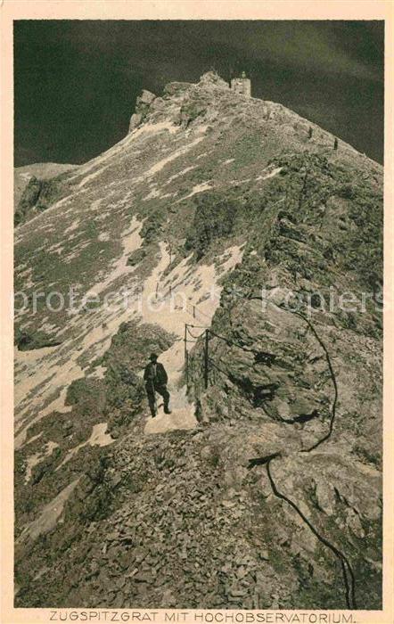 Bergsteigen Klettern Zugspitzgrat Hochobservatorium