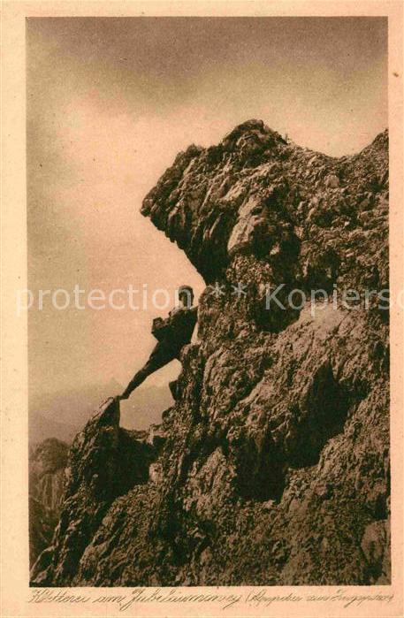 Bergsteigen Klettern Kletterei Jubiläumsweg Alpspitze Zugspi