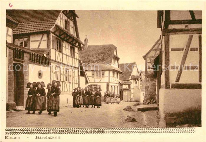 Trachten Alsace Kirchgang