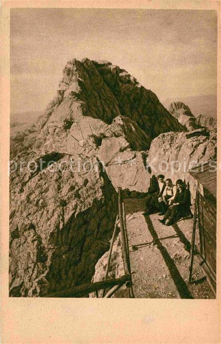 Bergsteigen Klettern Watzmann-Hocheck Mittelspitze