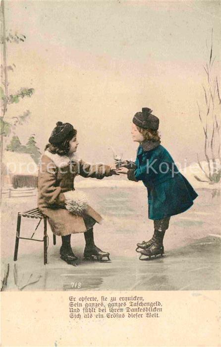 Schlittschuhlaufen Eislaufen Kinder Wintermode Gedicht