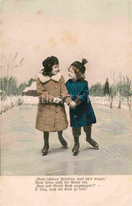 Schlittschuhlaufen Eislaufen Kinder Wintermode Gedicht