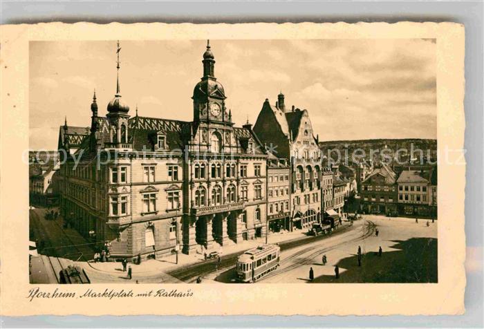 Strassenbahn Pforzheim Marktplatz Rathaus