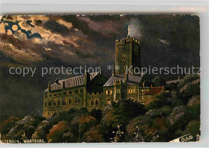 Verlag Tucks Oilette Nr. 171 B Eisenach Wartburg bei Nacht