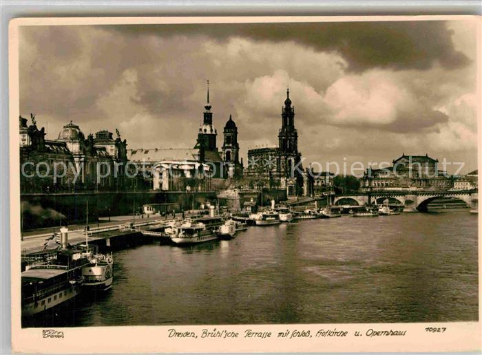 Foto Hahn Nr. 10927 Dresden Brühl'sche Terrasse Schlo