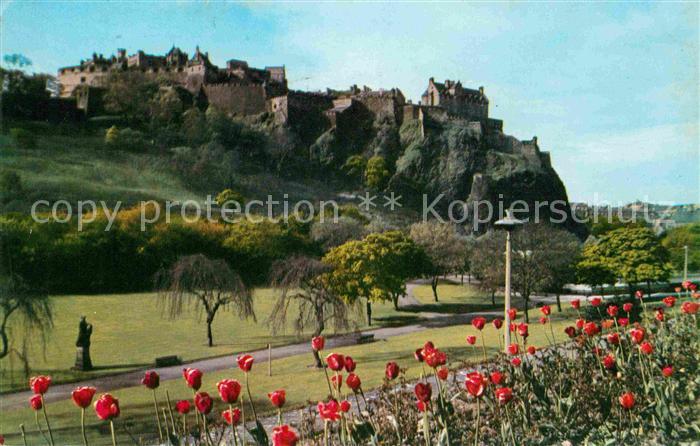Edinburgh Scotland Castle from Princess Street Gardens