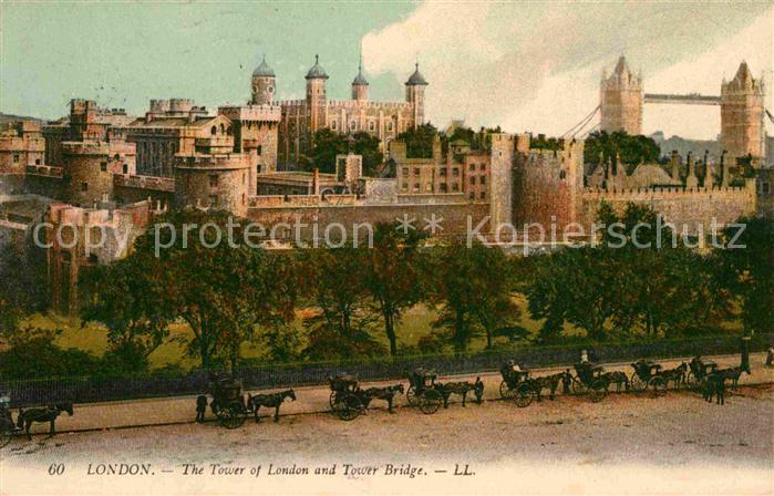 London The Tower of London and Tower Bridge