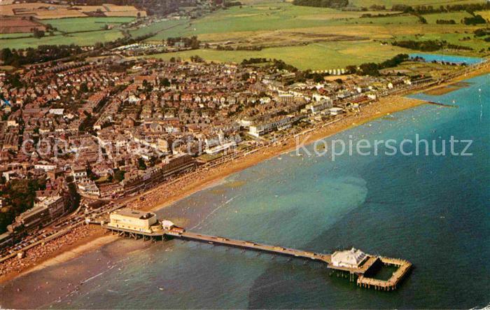 Sandown Isle of Wight The Pier and Beach Fliegeraufnahme