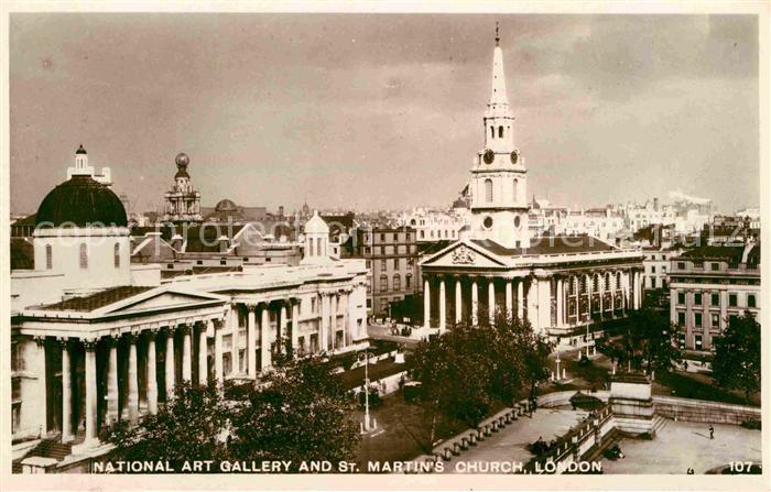 London National Art Gallery and St Martins Church