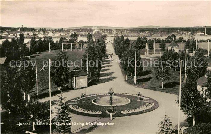 Ljusdal Utsikt oever Ljusdals koeping fran Folkparken