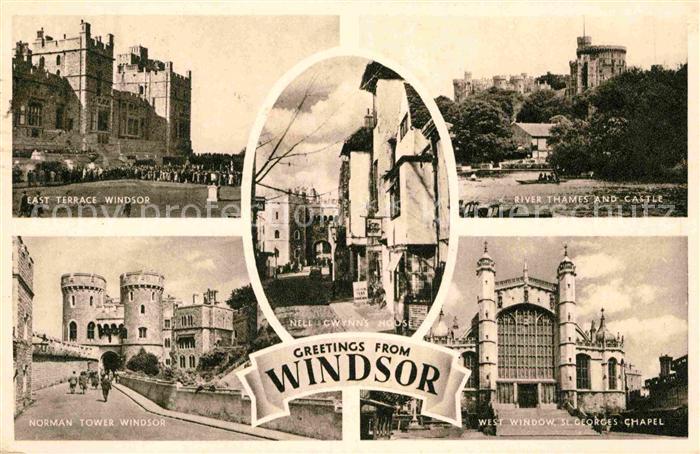 Windsor Berkshire East Terrace River Thames and Castle Norman Tower St Georges C
