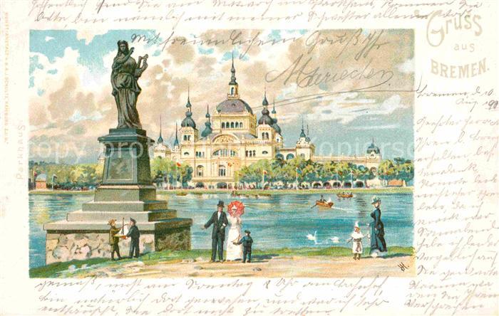 BREMEN  CITY Statue Schloss