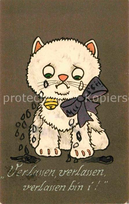 BERLIN  CITY Verlassener Kater Karikatur