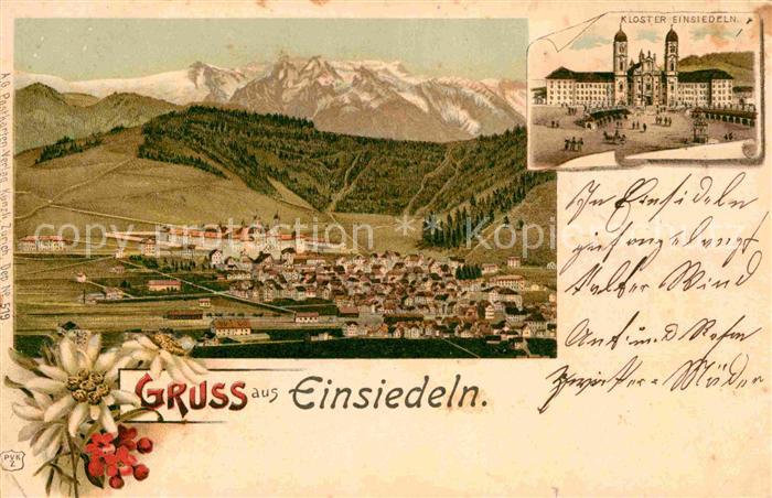 Einsiedeln SZ Panorama Kloster Einsiedeln