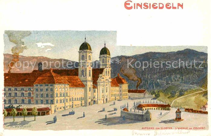 Einsiedeln SZ Aufgang zum Kloster