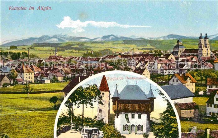 Kempten Allgaeu Panorama Burghalde Restauration