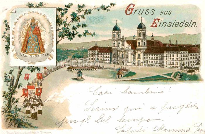 Einsiedeln SZ Schloss und Kirche Gnadenbild