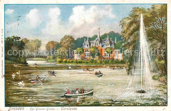 DRESDEN Elbe Kgl Grosser Garten Carolasee