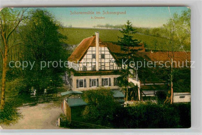 DRESDEN Elbe Schonermuehle im Schonergrund