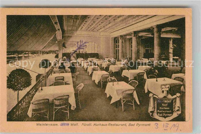 Bad Pyrmont Weinterrasse Wolf Fuerstl Kurhaus Restaurant