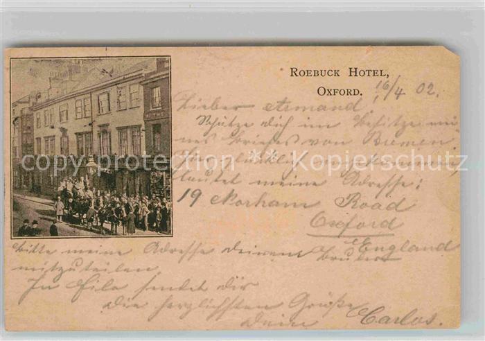Oxford Oxfordshire Roebuck Hotel