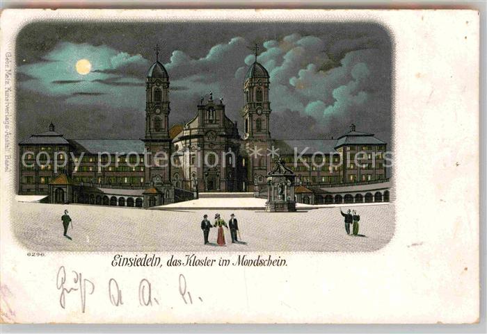 Einsiedeln SZ Kloster im Mondschein