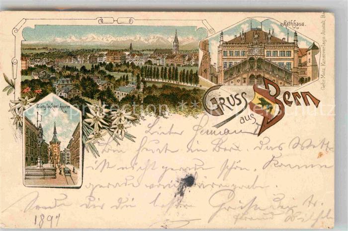 Bern BE Stadtblick Rathhaus Zeitglockenthurm