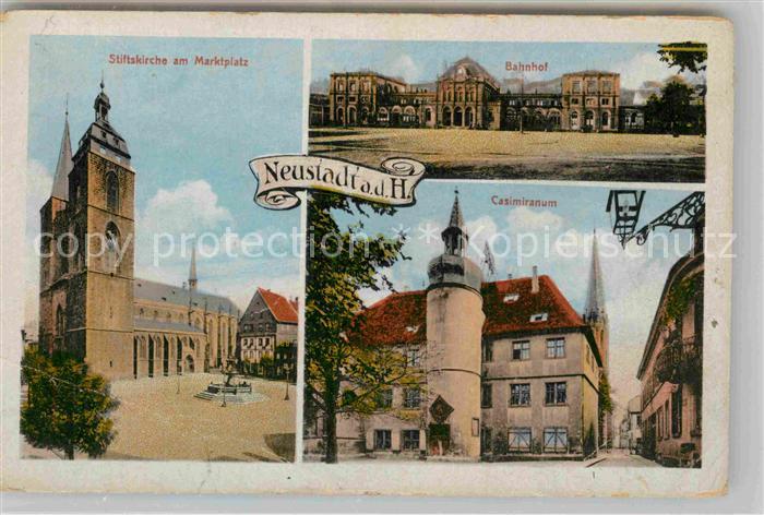 Neustadt Haardt Stiftskirche am Marktplatz Bahnhof Casimiranum