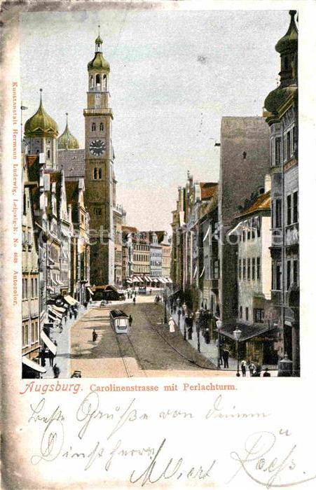 Augsburg Carolinenstrasse Perlachturm