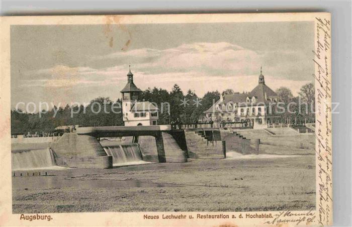 Augsburg Lechwehr Restauration Hochablass