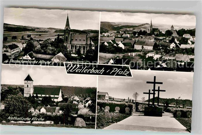 Weilerbach Kaiserslautern Protestantische Kirche Katholische Kirche Friedhof