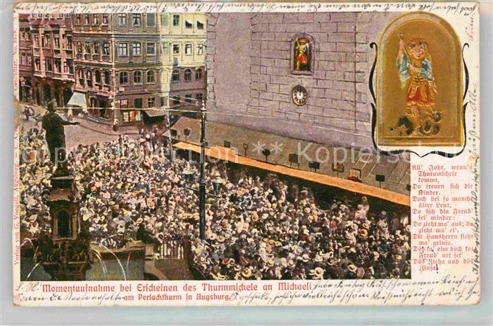 Augsburg Momentaufnahme Erscheinen Turmmichele Michaeli